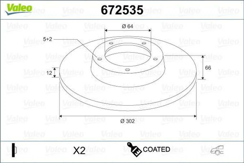 Disque de frein haute performance Valeo 672535 pour Freelander 2 2.2