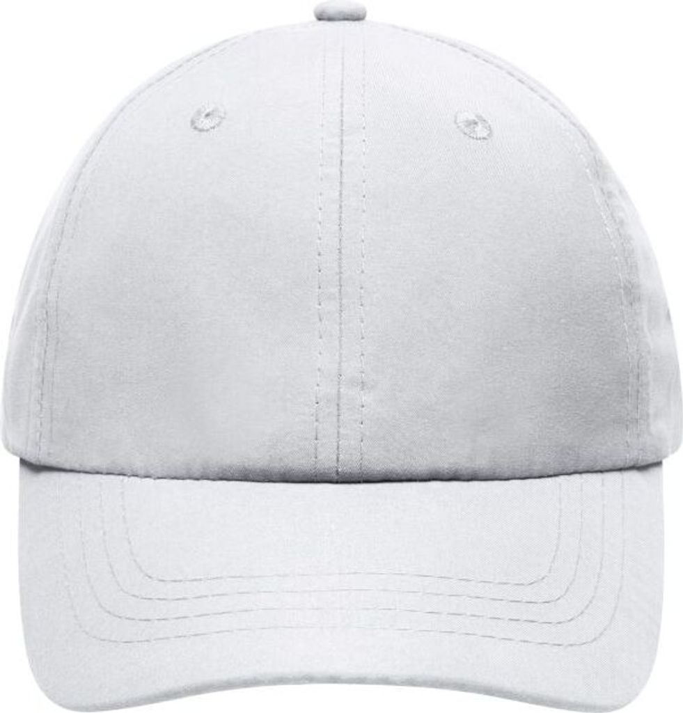 Sportliche 8 Panel Cap aus weicher Microfaser white, Gr. one size
