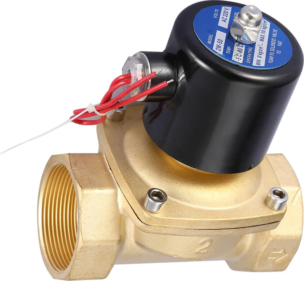 Électrovanne 220V CA DN50 2 Pouces Laiton - Modèle Normalement Fermé NF - 8