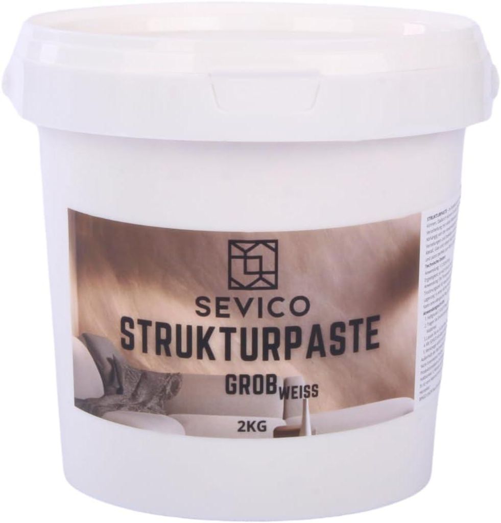 Strukturpaste 2kg GROB Weiß Acryl 3D Struktur Effektpaste DIY Wanddeko