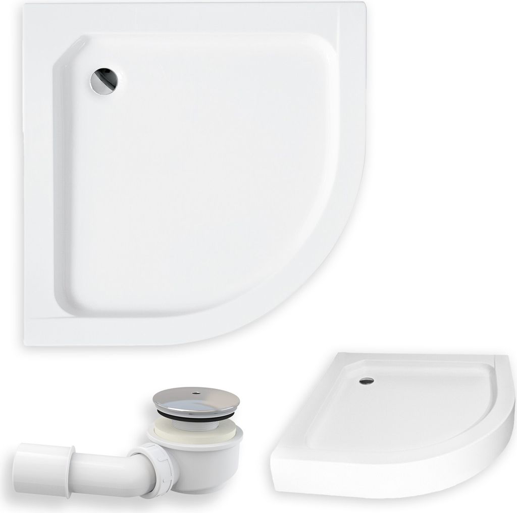 BADLAND Duschwanne Viertelkreis Alex 70x70x16 cm mit Produktbild 