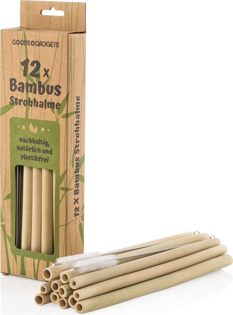 Set di 12 cannucce in bambù Immagine del prodotto 