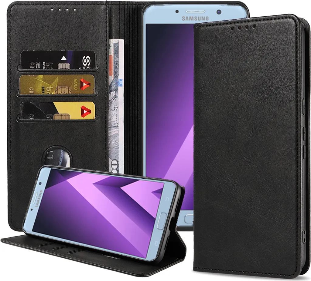 Miglior Prezzo Custodia Samsung A7 2017 Libro Ecopelle Nera