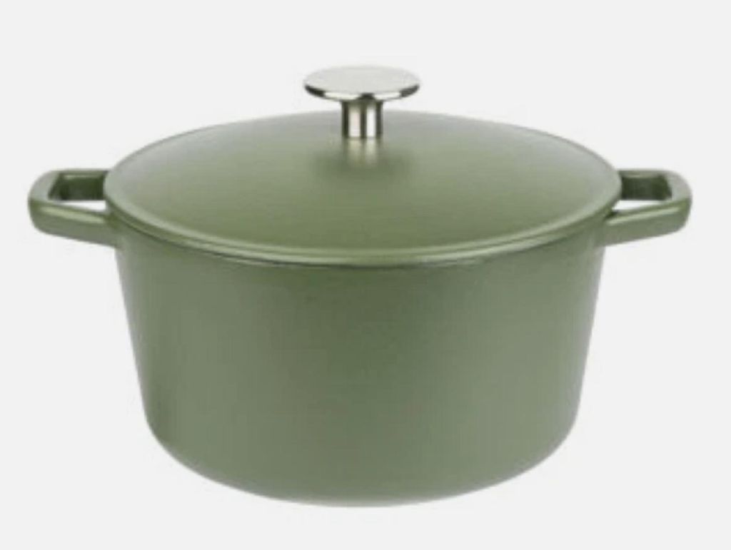 GSW runder Gusseisentopf grün 21 cm Durchmesser 2,5 Liter Produktbild 