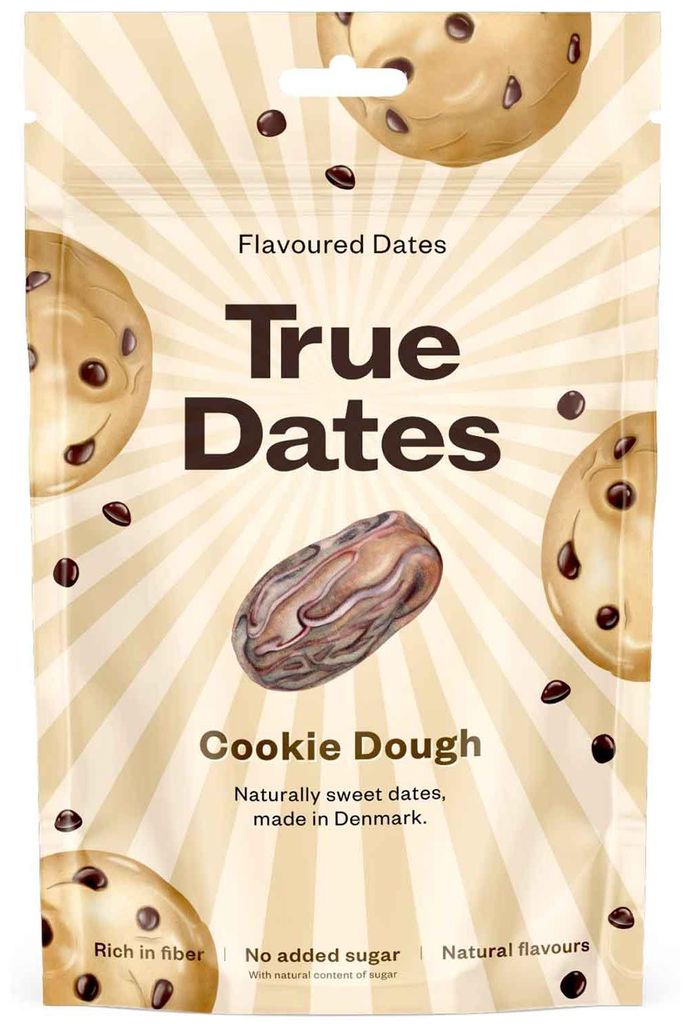 True Gum True Dates Keksteig, 338 kcal, 1428 kJ, 2,7 g, 3,5 Obrázok produktu 