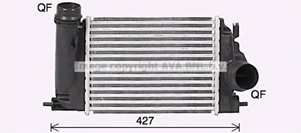 Intercooler de Remplacement AVA DN4458 pour Système Turbo Kadjar