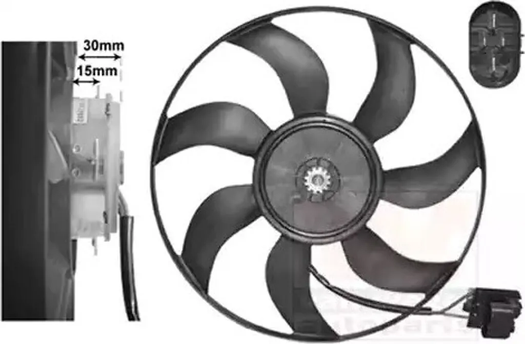 Ventilateur de radiateur VAN WEZEL 3749744 Ø 404 mm pour Opel Astra J