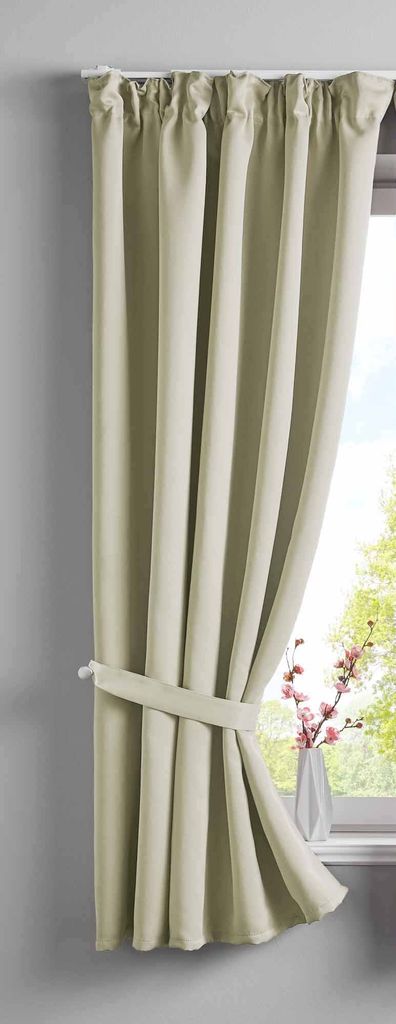 Vorhang Blickdicht »NewYork« verdeckte Schlaufen Beige HxB Produktbild 