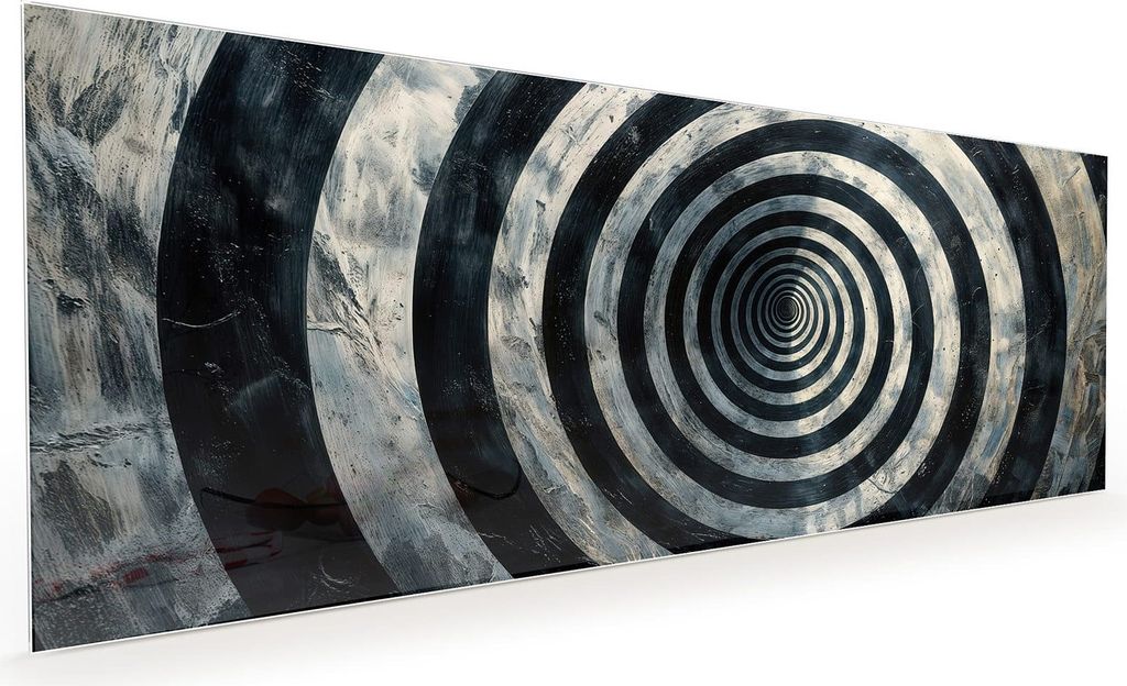 Küchenrückwand Spritzschutz Glas mit Motiv Hypnotische Spirale 40 x 40 cm