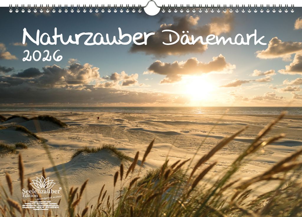 Naturzauber Dänemark DIN A3 Kalender für 2026 Natur Reise Land Urlaub - Seelenzauber