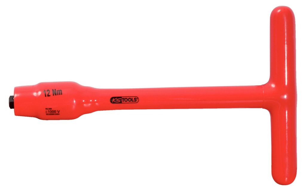 KS Tools 3/8 Festeingestellter T-Griff-Drehmomentbegrenzer mit Schutzisolierung, 12Nm