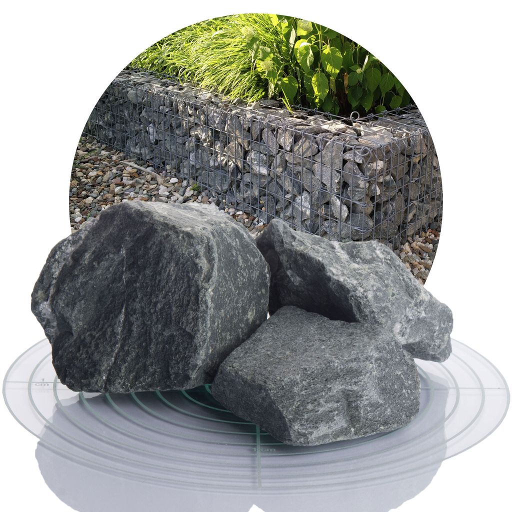 Schicker Mineral-Diabas Gabionensteine grau 25 kg-60-120mm Produktbild 