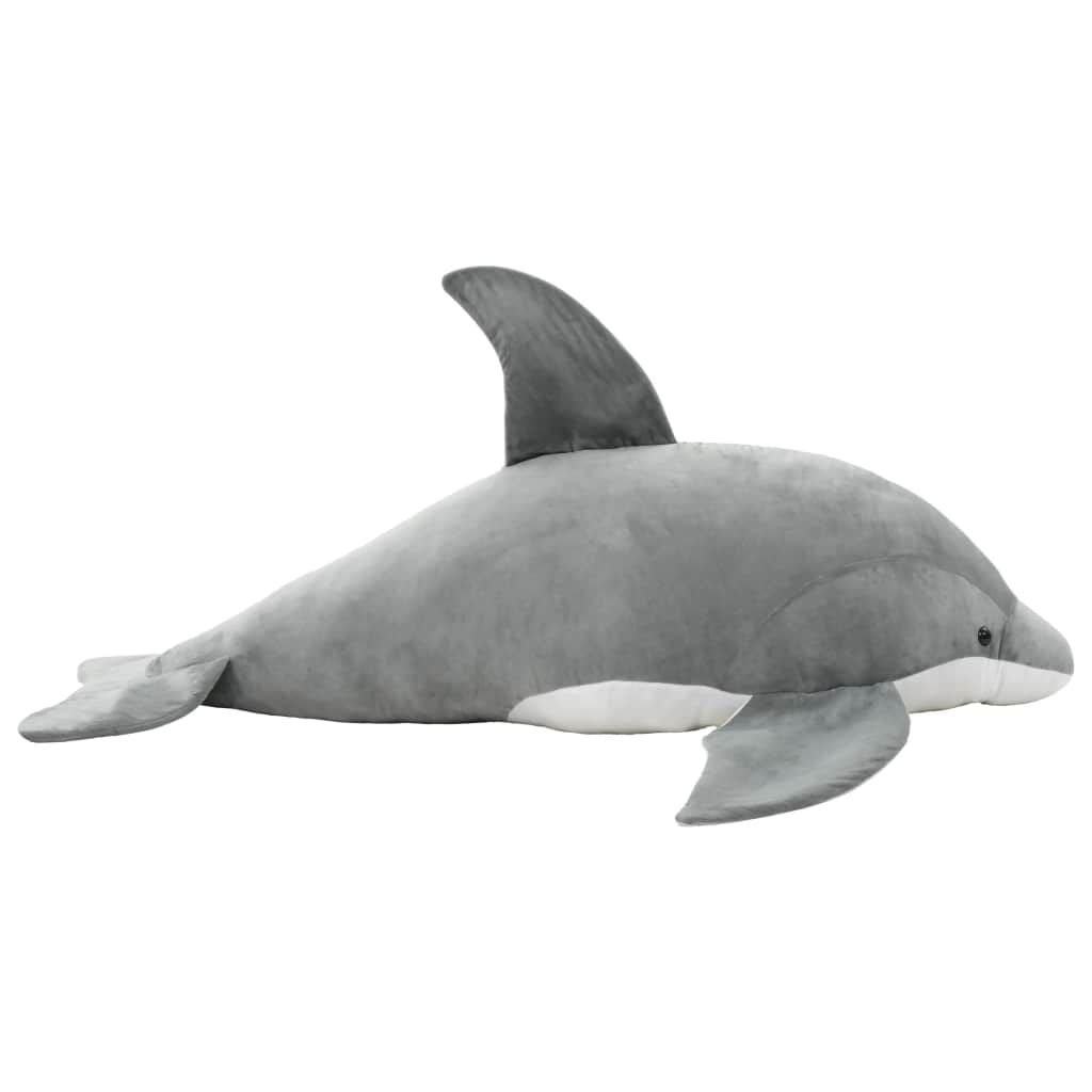 vidaXL Peluche de delfín, gris Imagen del producto 