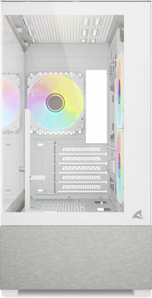 Sharkoon 4044951044245 Sharkoon Gehäuse MK7 ARGB mATX 2xGlas weiß
