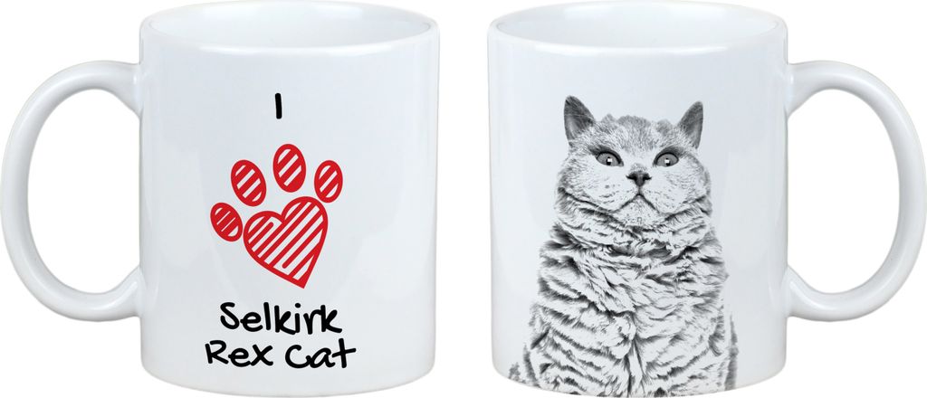 Selkirk Rex - Tasse mit Katze, entzückende Tasse mit Grafik, Geschenk mit Ihrem Foto von der Marke Art-Dog