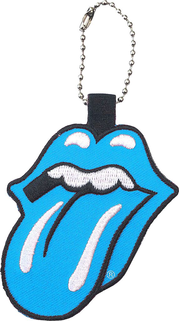 The Rolling Stones - "Classic Tongue" Schlüsselanhänger Doppelseitiger Aufnäher RO7551 (Einheitsgröße) (Blau)