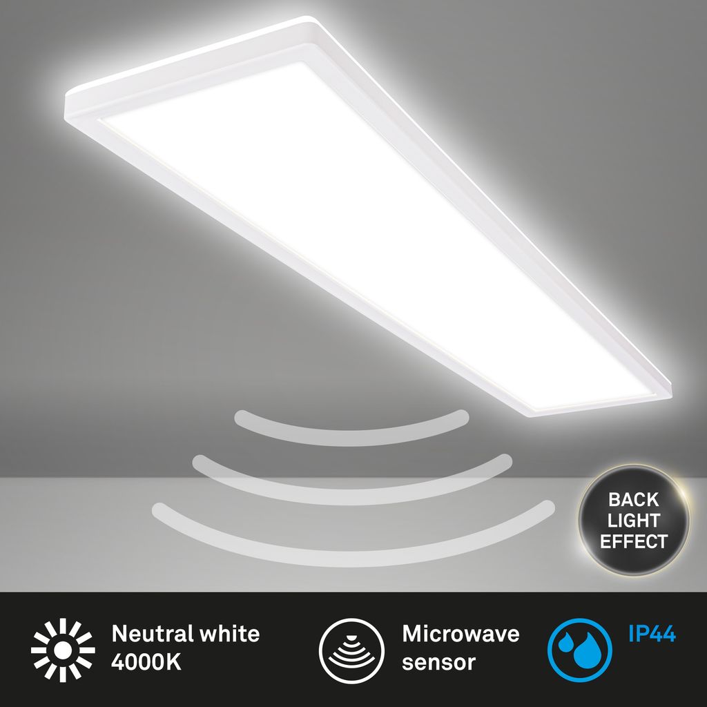 Plafoniera LED ultrapiatta con rilevatore di movimento - Immagine del prodotto 
