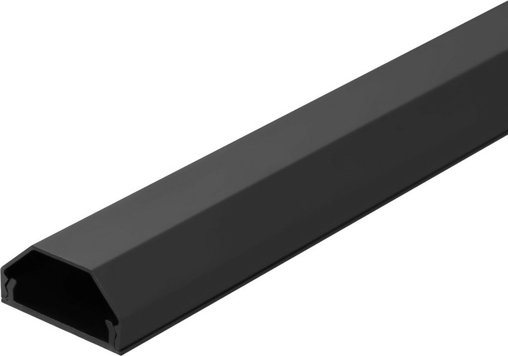 Design Aluminium Kabel Kanal Kabelabdeckung Abdeckung Alu Kabelschacht 33mm Nein 75cm Schwarz