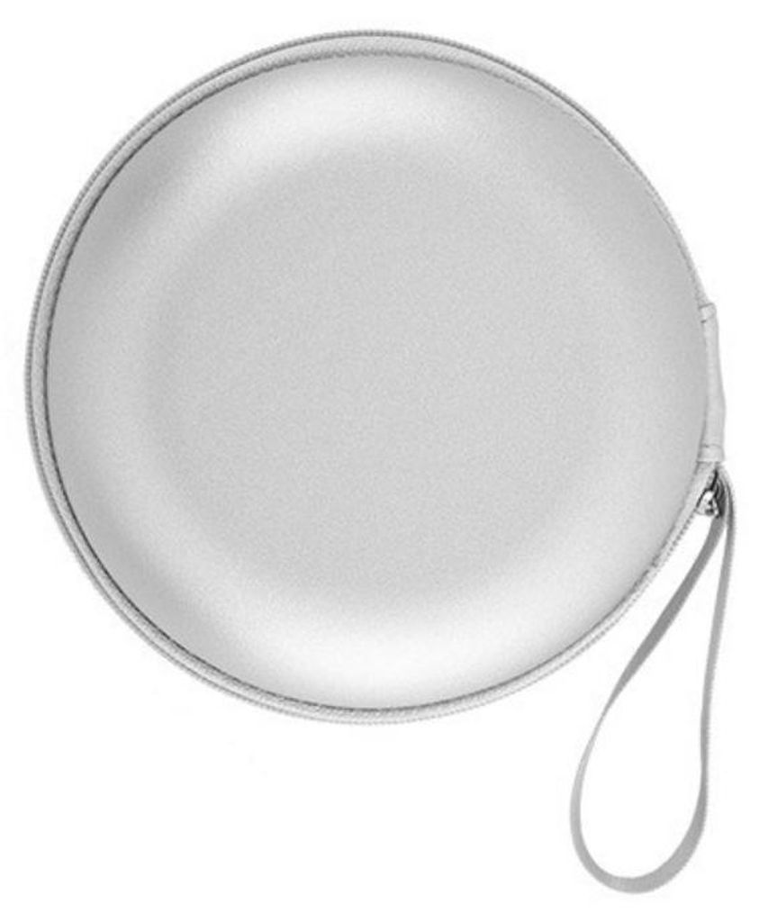 INF LED Make-up-Spiegeltasche, USB wiederaufladbar, 3-Farblicht, Stauraum Silber