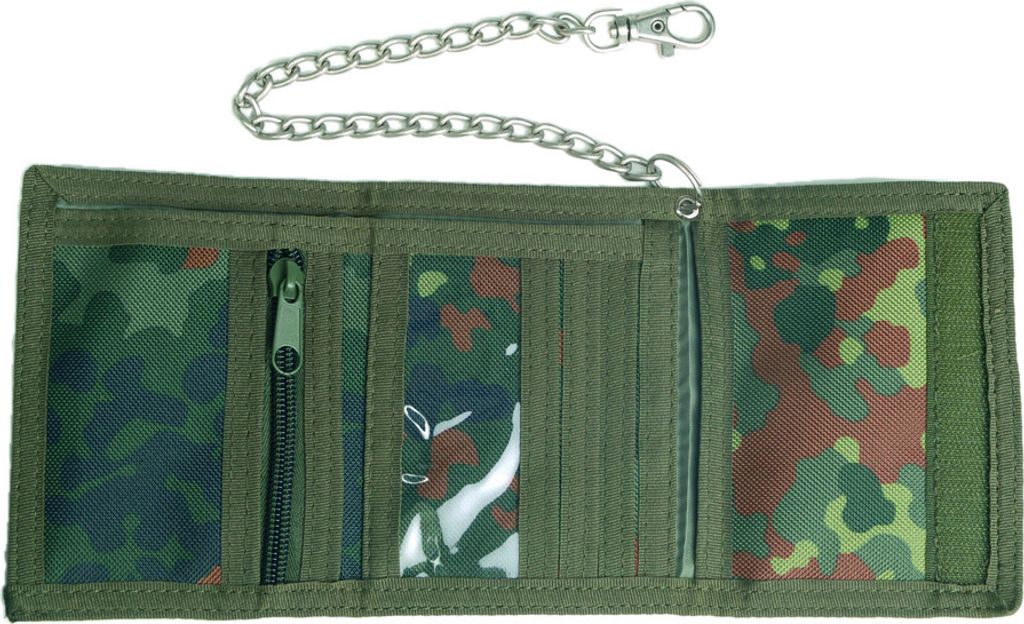Portafoglio con catena di sicurezza, flecktarn Immagine del prodotto 