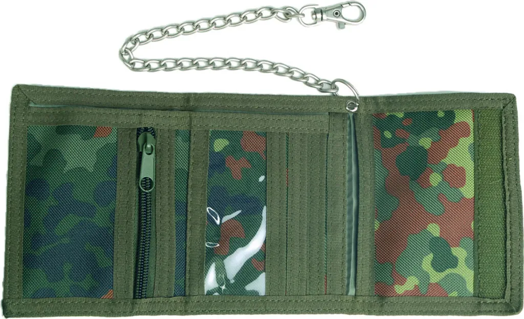 Portafoglio Militare Flecktarn con Catena di Sicurezza | Robusto Shop