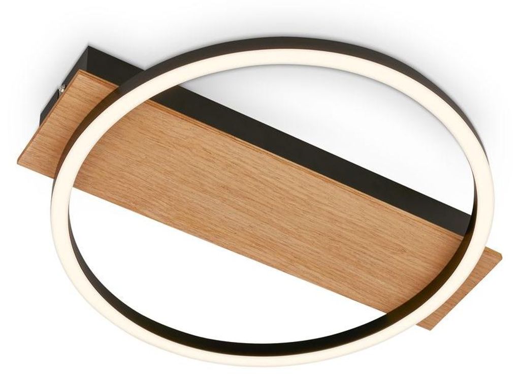 Lampa sufitowa LED Briloner Kada, dekor drewniany, ON/OFF, Zdjęcie produktu 