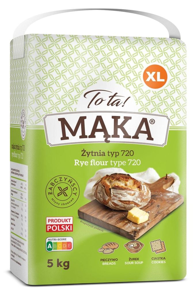 Farine de seigle, type 720, 5 kg, marque Tota Image du produit 