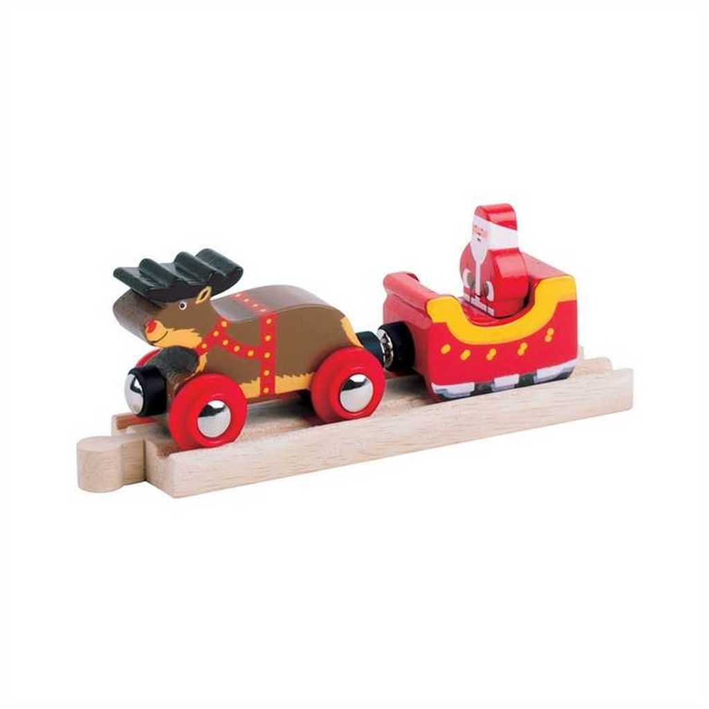 Bigjigs Rail Santa's Schlitten + Bahn Produktbild 
