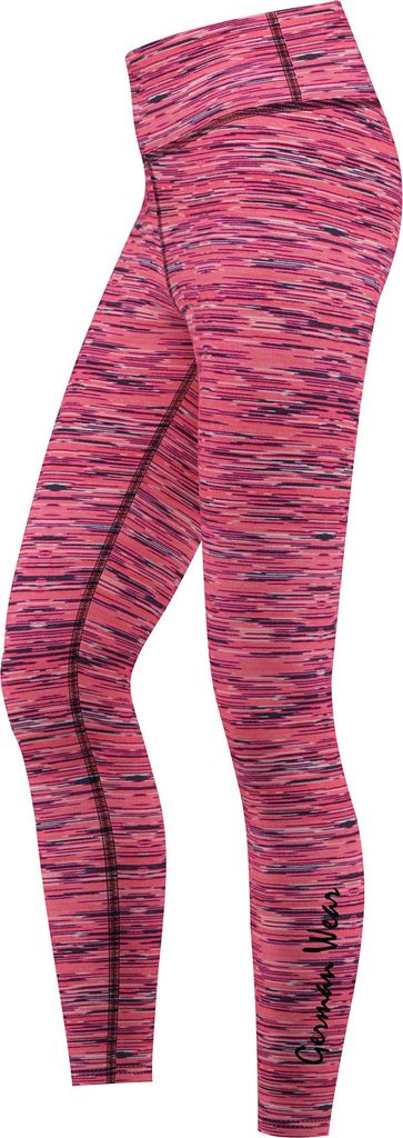 Leggings dehnbar Fitness Sport Yoga Gymnastik Training Tanzen Freizeit melange, Größe:36/S, Leggings Models:GYM-8061 Rosa-Schwarz