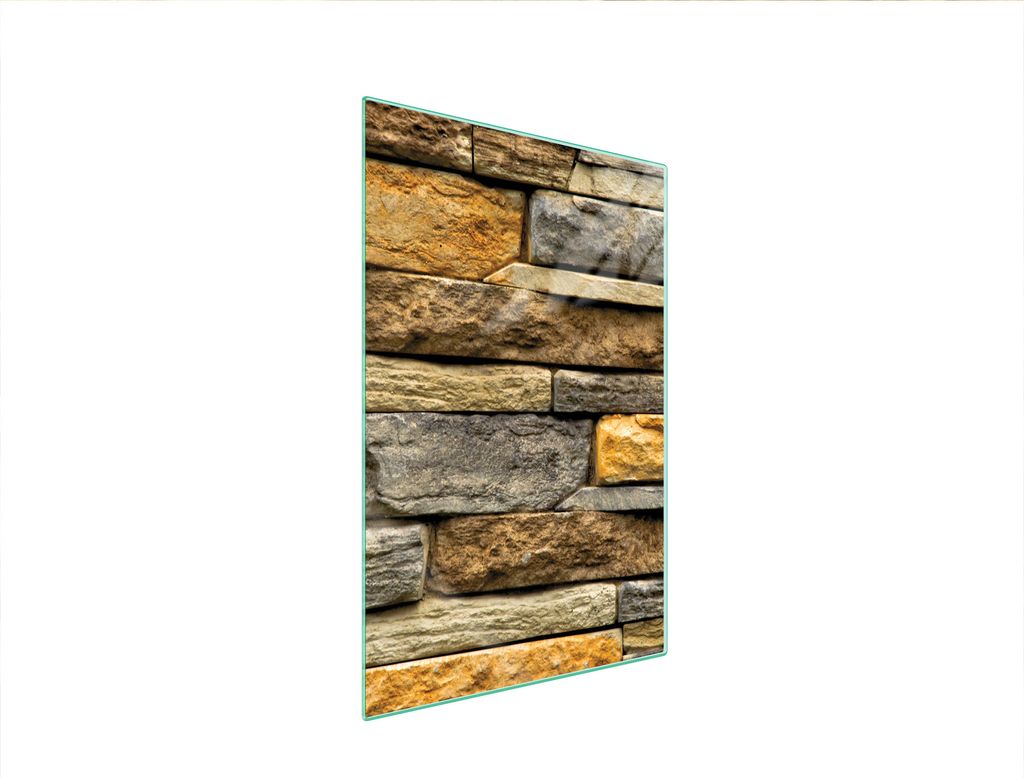 Herdabdeckplatte 35x52 Glaskeramikkochfeld Abdeckung Spritzschutz Glasplatte Deko Schneidebrett Ziegel Braun