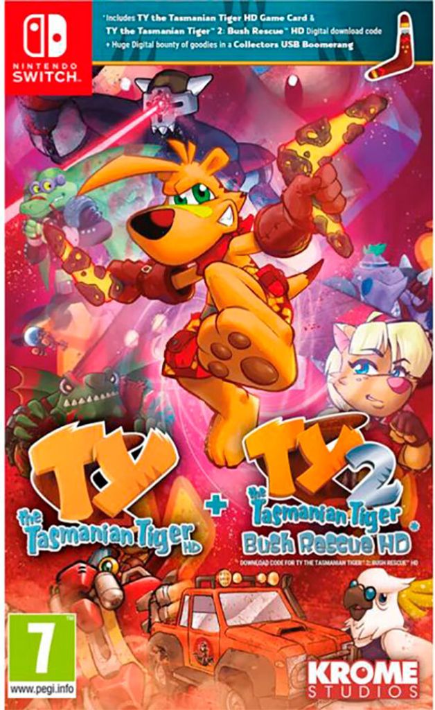 Nintendo Games Switch Ty The Tasmania Tiger Hd + Ty The Tasmania Tiger Hd 2: Bush Rescue Hd Bundle PAL PAL