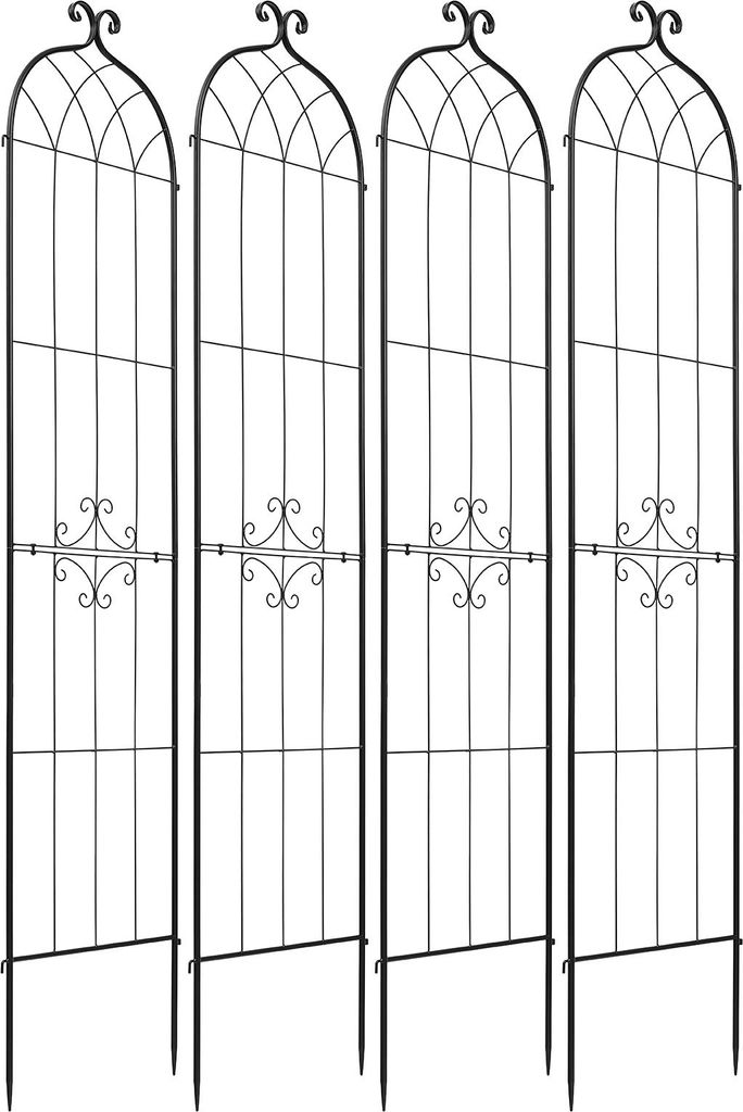 SucceBuy Rankgitter 220x52,5cm im 4er-Set, Metall Rankhilfe Produktbild 
