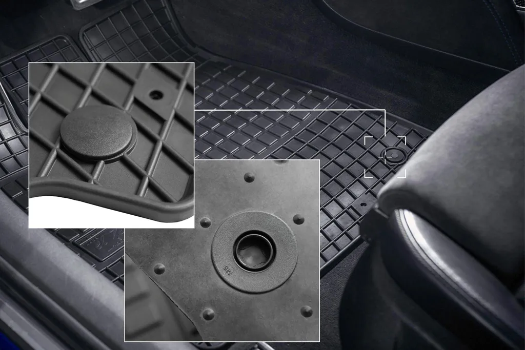Tappetini Gomma Anteriori Per Mercedes Classe C W204 (2006-2014) – Set 2 Pezzi – Su Misura Antiscivolo - 3