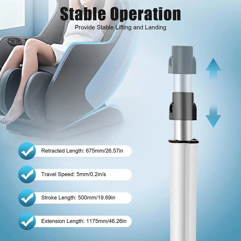 Azionamento Lineare Elettrico 12V 6000N 500mm - Fornitura Professionale - 4