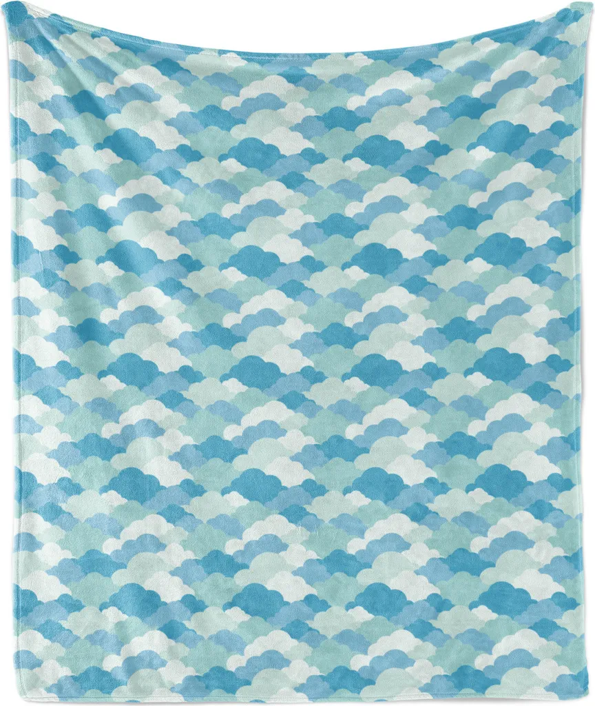 Coperta Lavabile ABAKUHAUS Nuvole 125x175 - Pile Soffice per Bambini