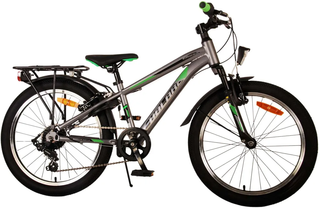 VTT enfant 20 pouces Volare Cross Gris, Vélo Garçon 6 Vitesses Shimano