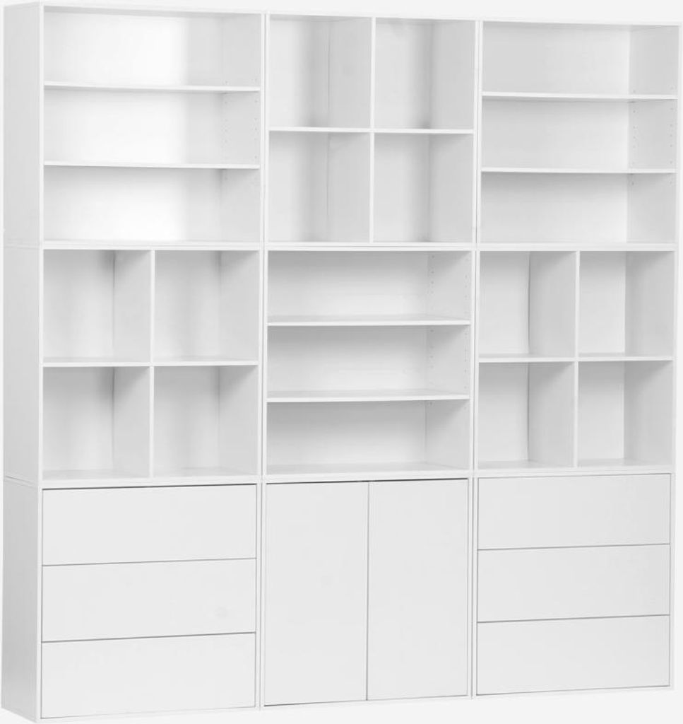 Libreria modulare decorativa in legno con 9 elementi, Immagine del prodotto 