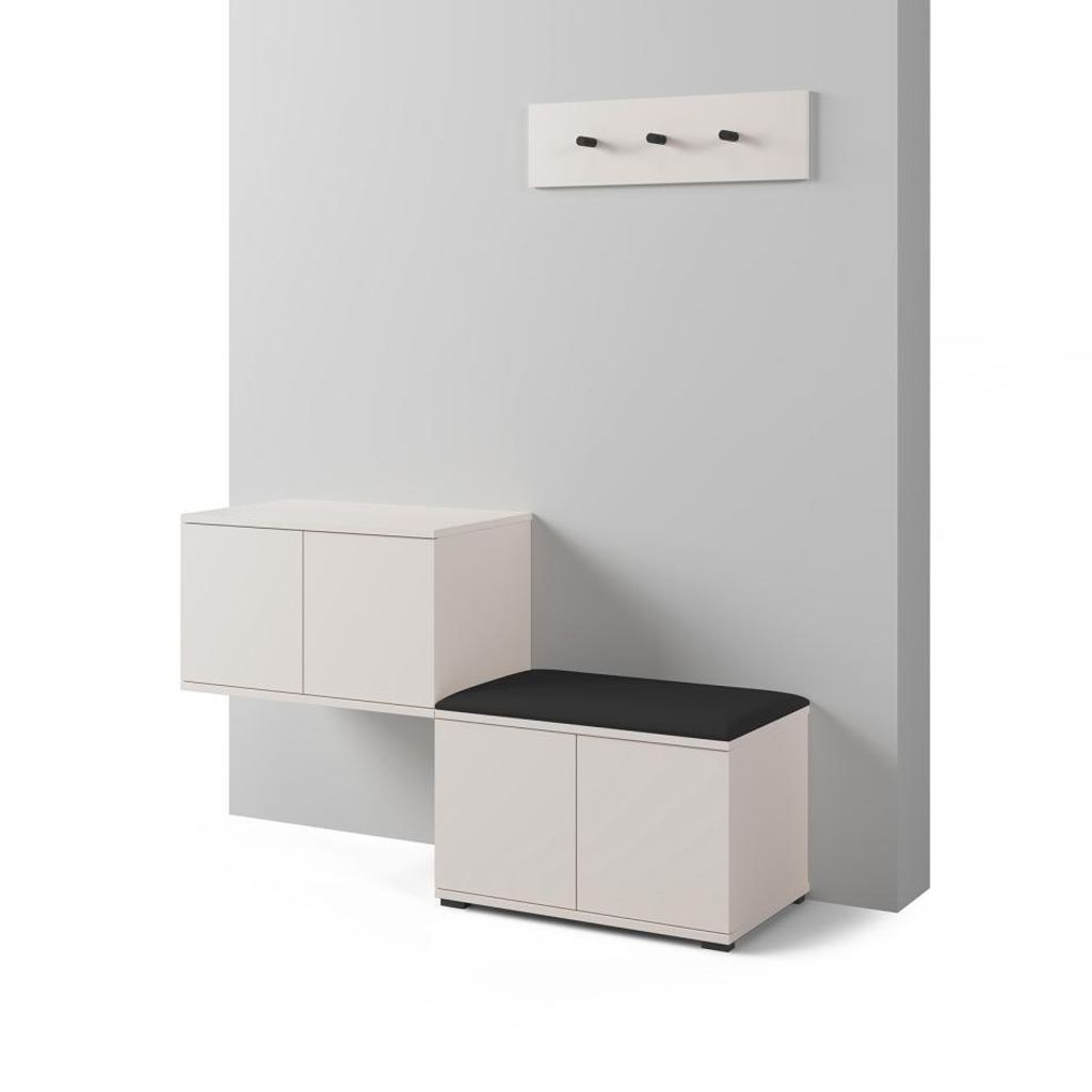 Garderoben-Set Napoli version 7 mit Schuhregal, Ideal für Flur und Eingangsbereich (Cashmere, Trinity 16)