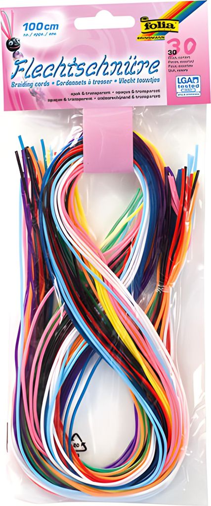 Folia 731030 Kit di cordoncini intrecciati "Scoubidous" - Immagine del prodotto 