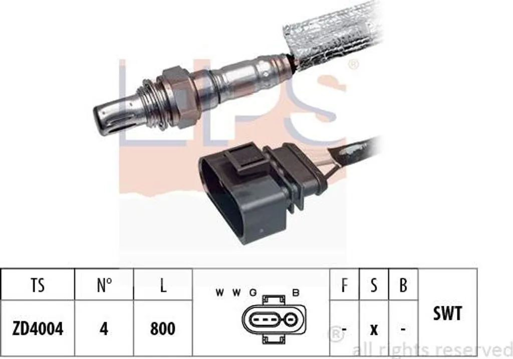 Sonde Lambda EPS 1 997 352 OE 021906265AD pour Golf III et Passat 35I