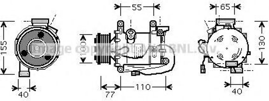 PRASCO HDAK208 TRSE07 Klimaanlage Klimakompressor R134a für HONDA CIVIC VIII Hatchback (FN, FK) FR-V (BE) CIVIC VIII Stufenheck (FD, FA)