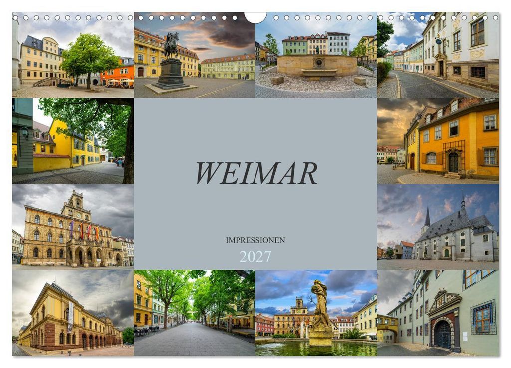 Weimar Impressionen (Wandkalender 2027 DIN A3 quer), CALVENDO Monatskalender