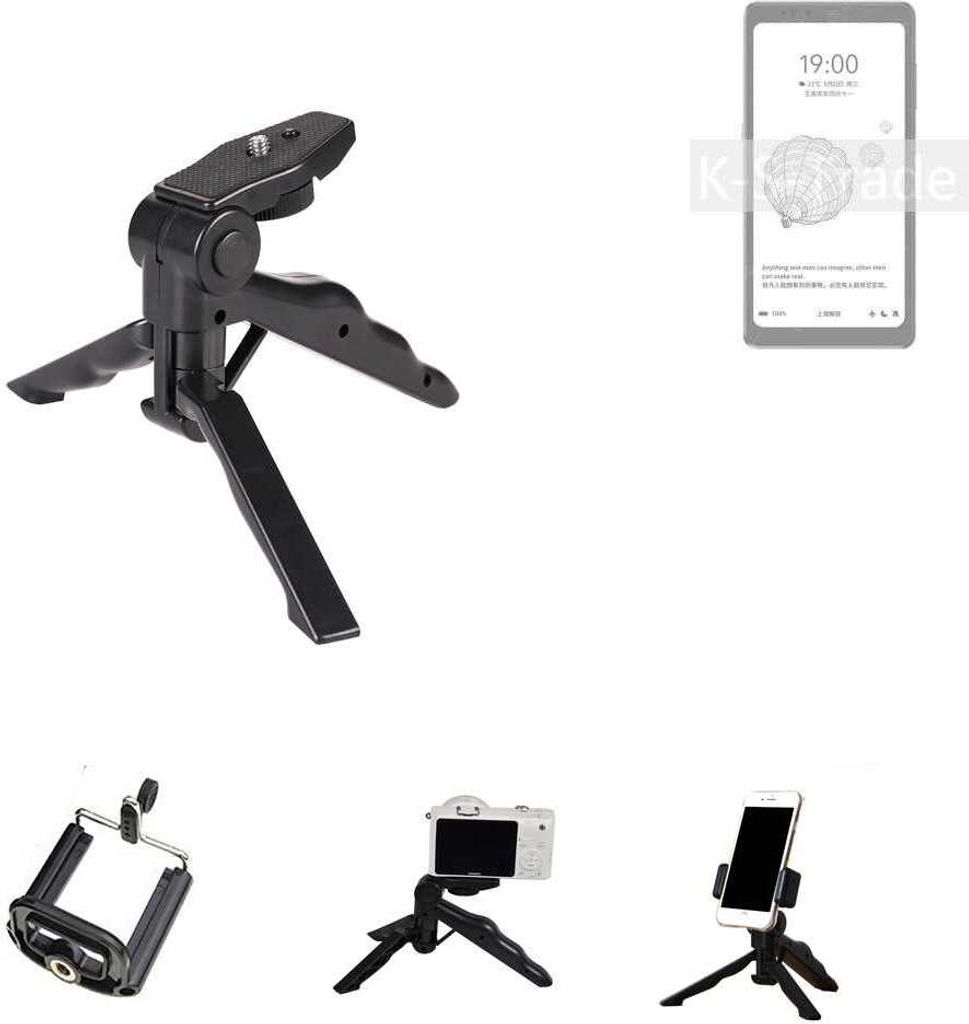 K-S-Trade Stativ Tisch-Ständer Dreibein Handy-Stativ Ständer kompatibel mit HiSense A9 Mini-Stativ Smartphone Tripod Handy-Stativ aus Plastik