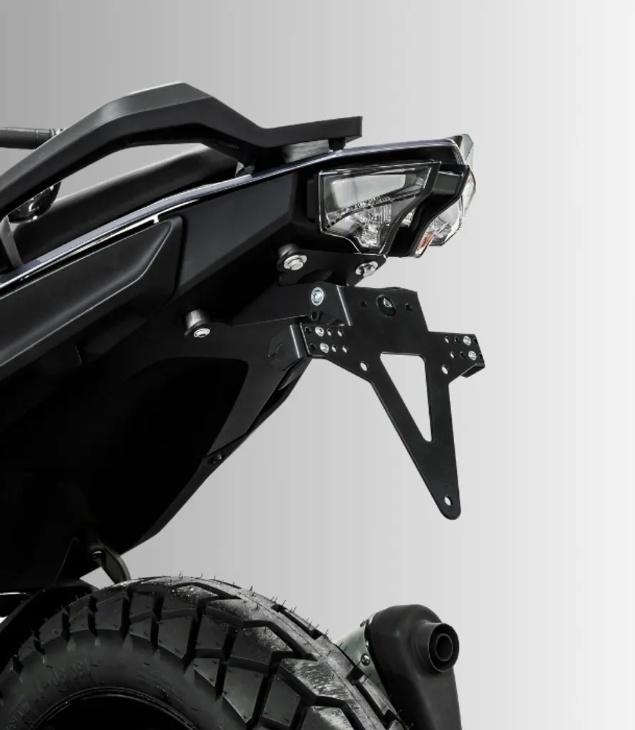 Support de plaque KTM 390 Adventure 2019-2024 en aluminium noir mat