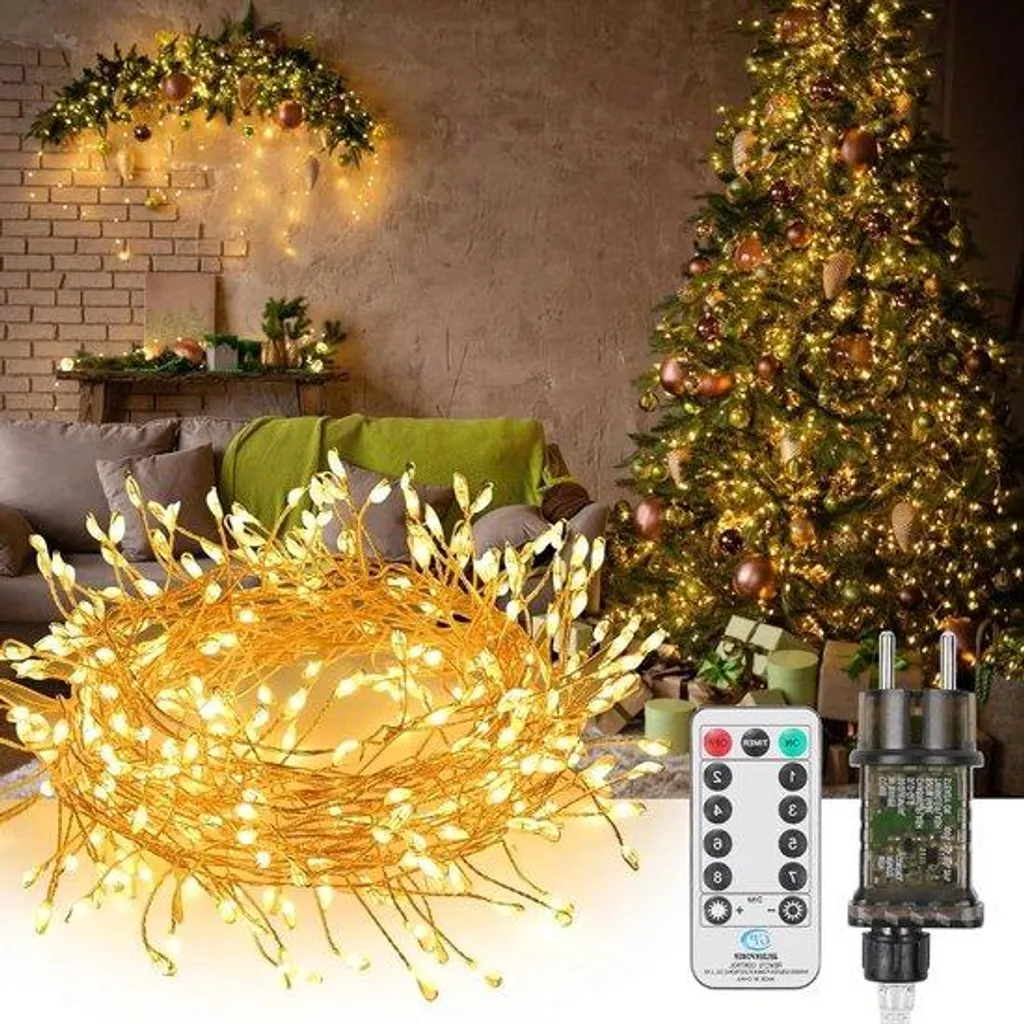 Guirlande lumineuse LED 5m fil de cuivre blanc chaud IP65 étanche