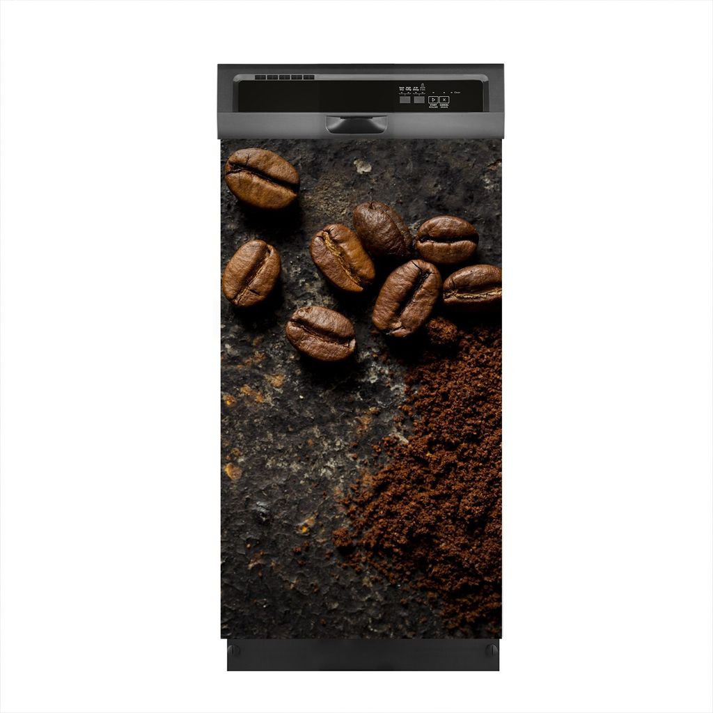 Aufkleber sticker 45x80 cm Dekorative folie Spülmaschine - Kaffee und Kaffeebohnen