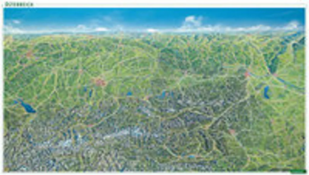 Poster carte panoramique Autriche 100x70cm été hiver freytag & berndt