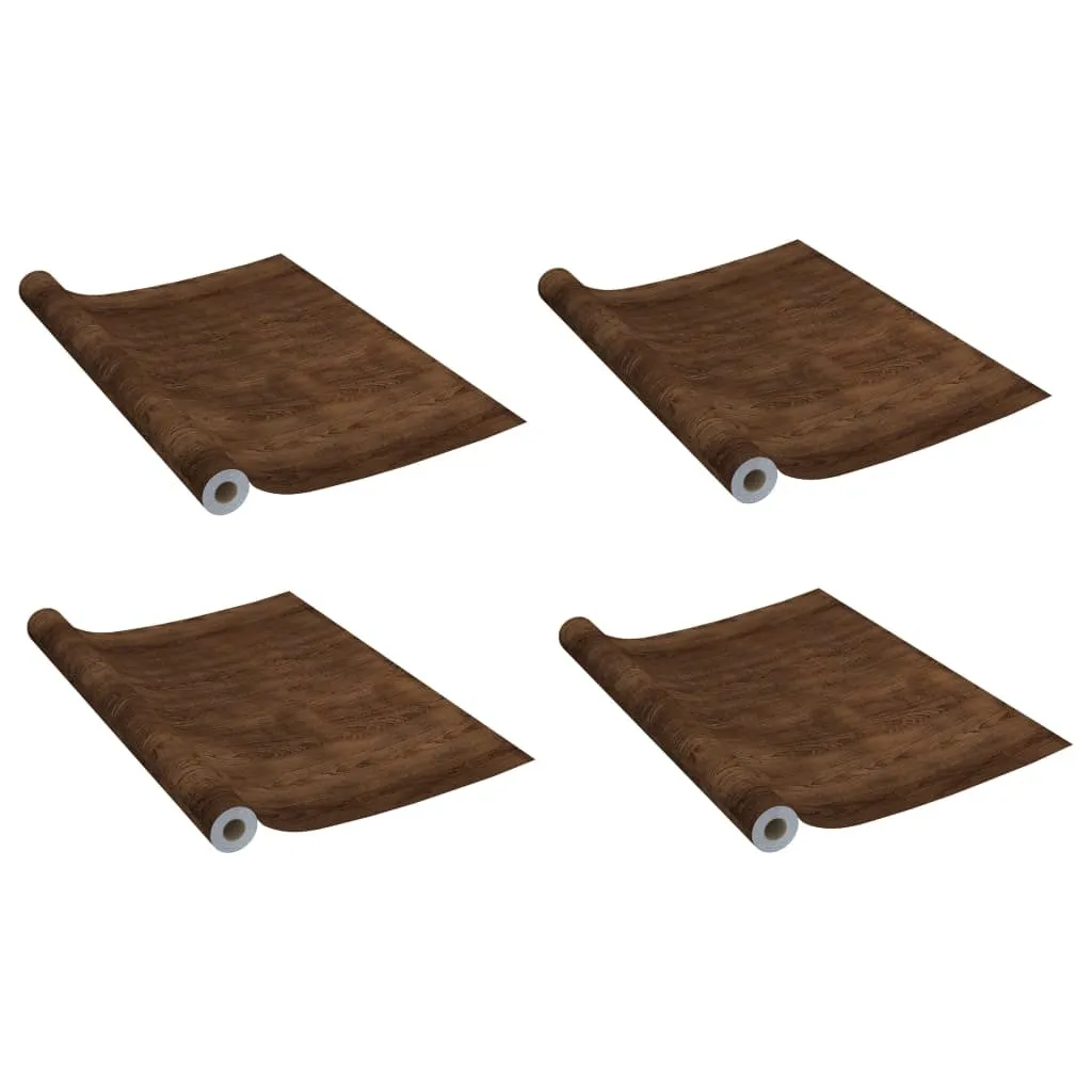 Film autocollant PVC chêne foncé 210x90 cm résistant et imperméable