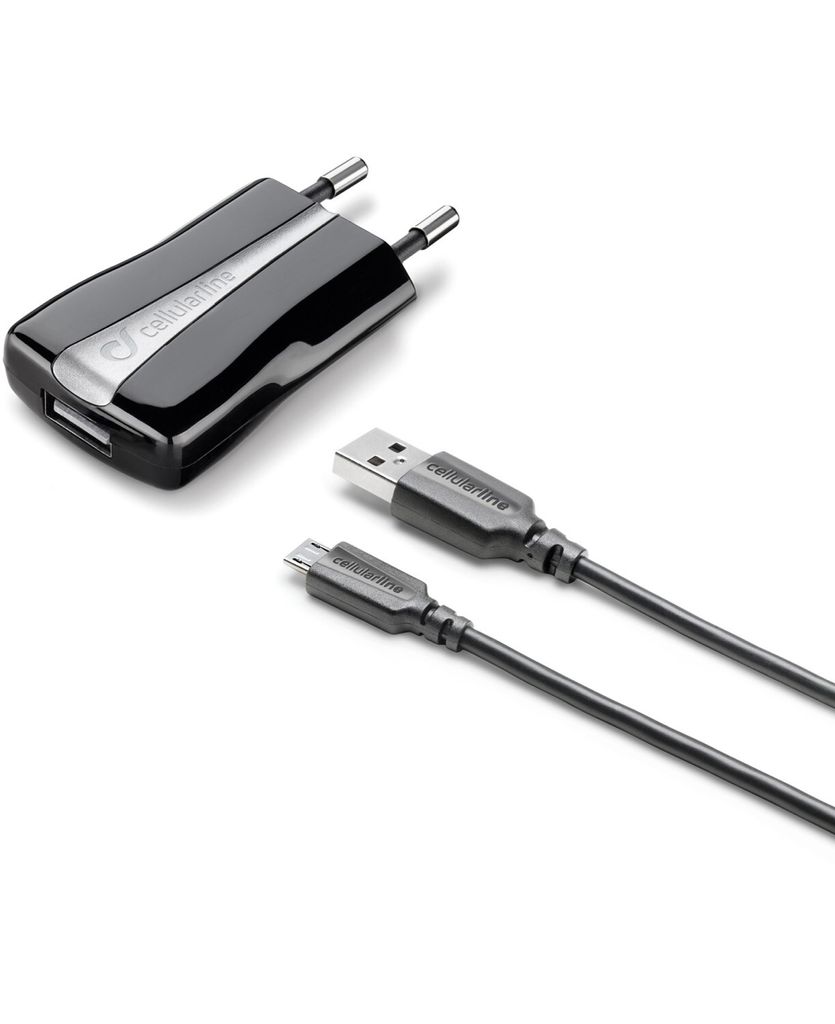 USB-Netzteil mit Kabel schwarz (60053)