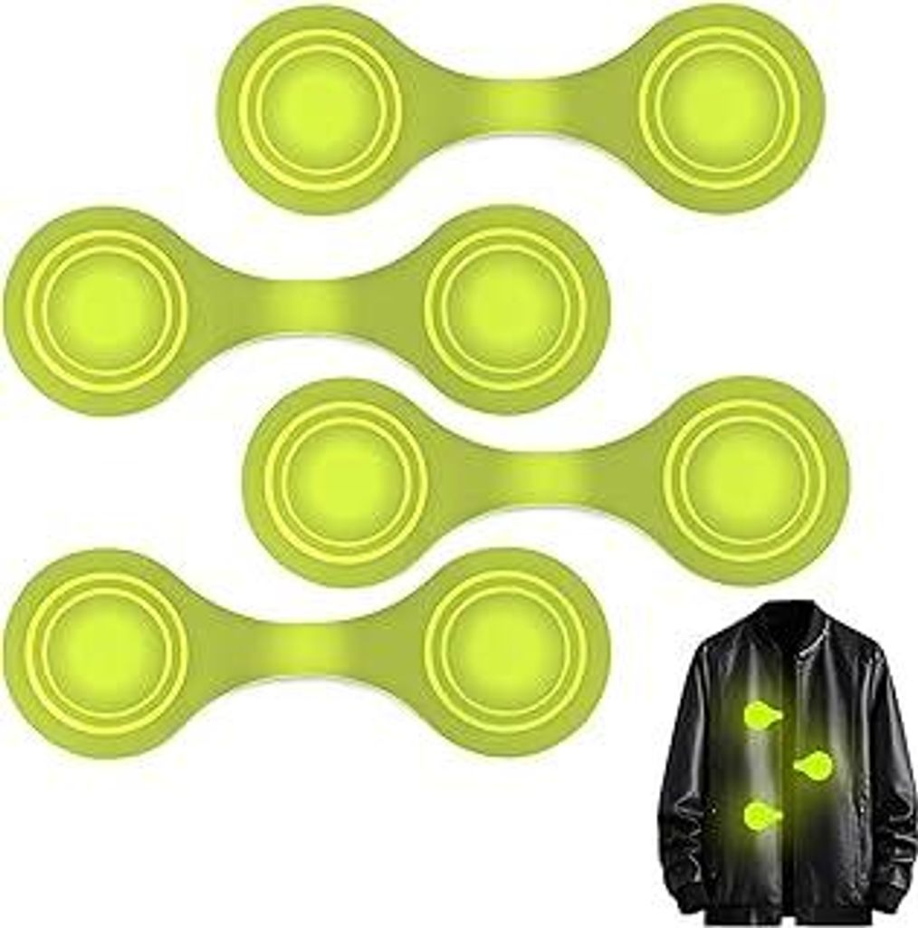 Magnetische Reflektoren, 4 Stück Reflektoren Anhänger, Reflektierende Ansteckmagnete, Sicherheits Reflektor für Rucksack, Kleidung, Kinderwagen,...